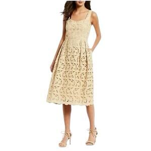 Antonio Melani Nyla Embroidered Lace Midi Dress